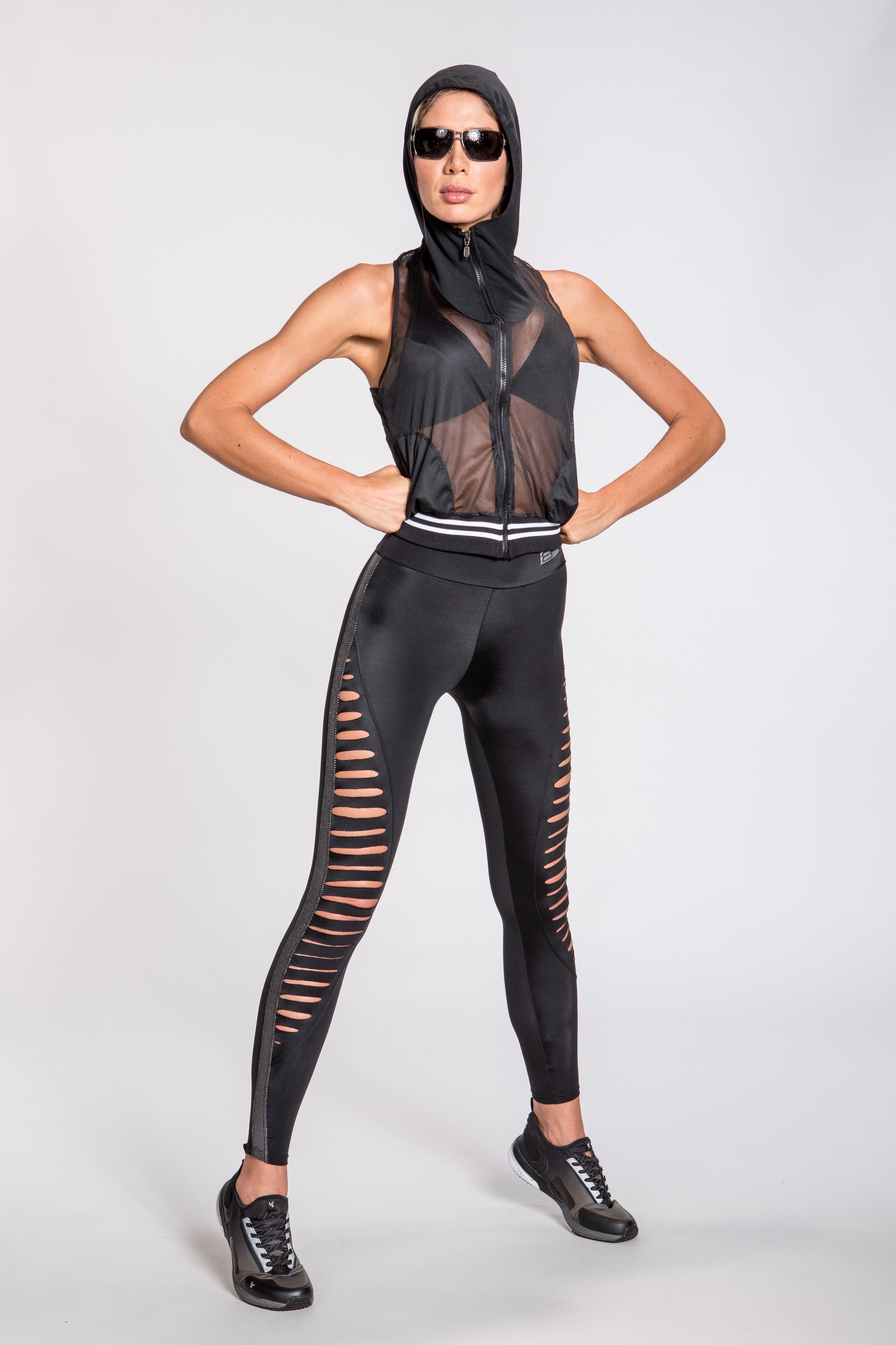 Nikita Combat Leggings- Black/Silver