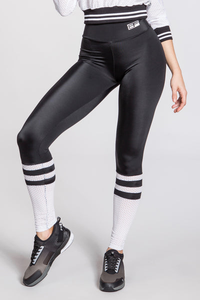 ボトムス mabli stripe leggings Jersey Stripe Leggings - Black/White – BecoFit
