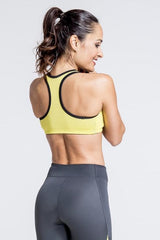 Motivation Mesh Sports Bra - Yellow