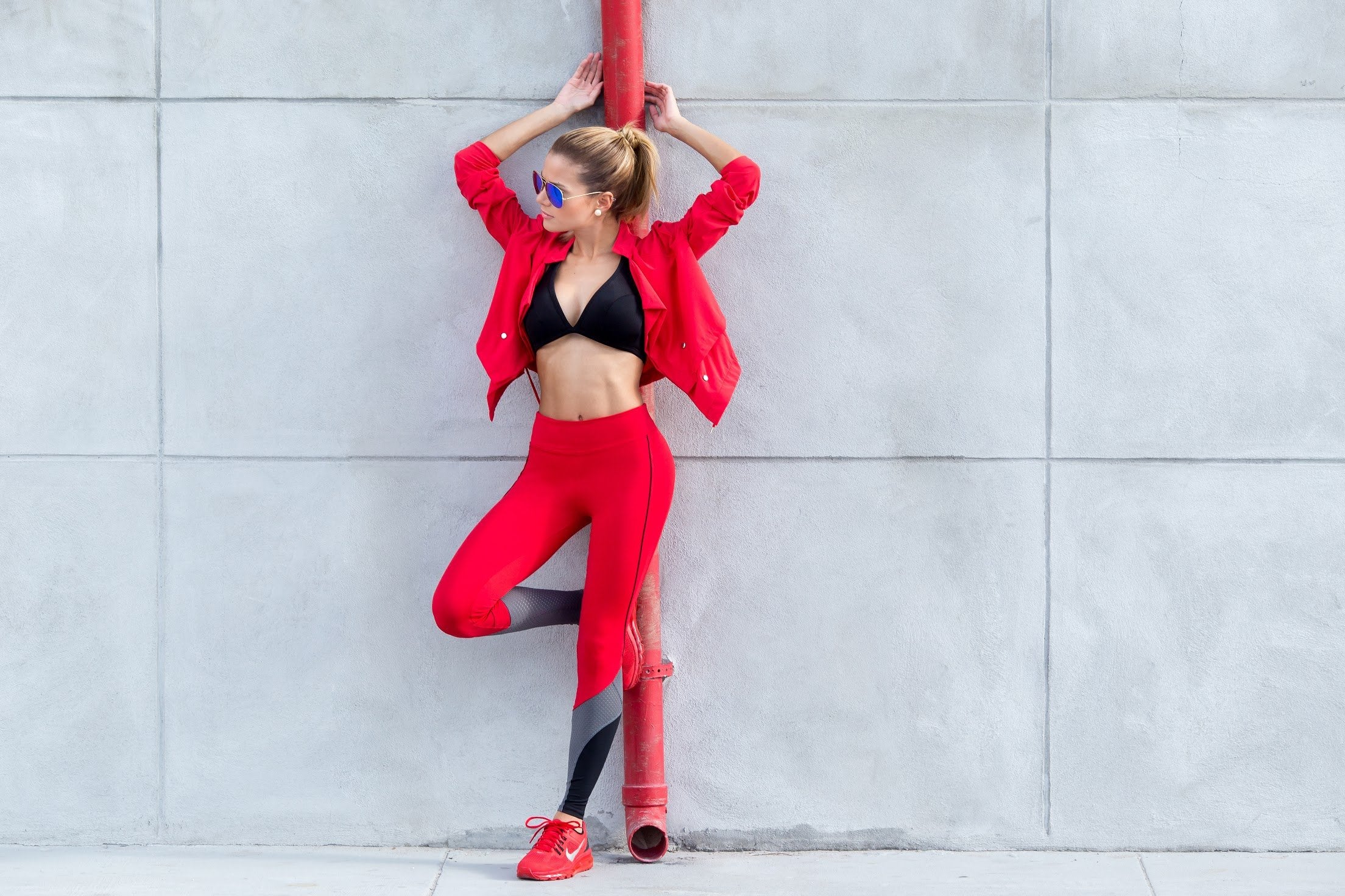 Rapid Racer Legging - Red / Grey / Black