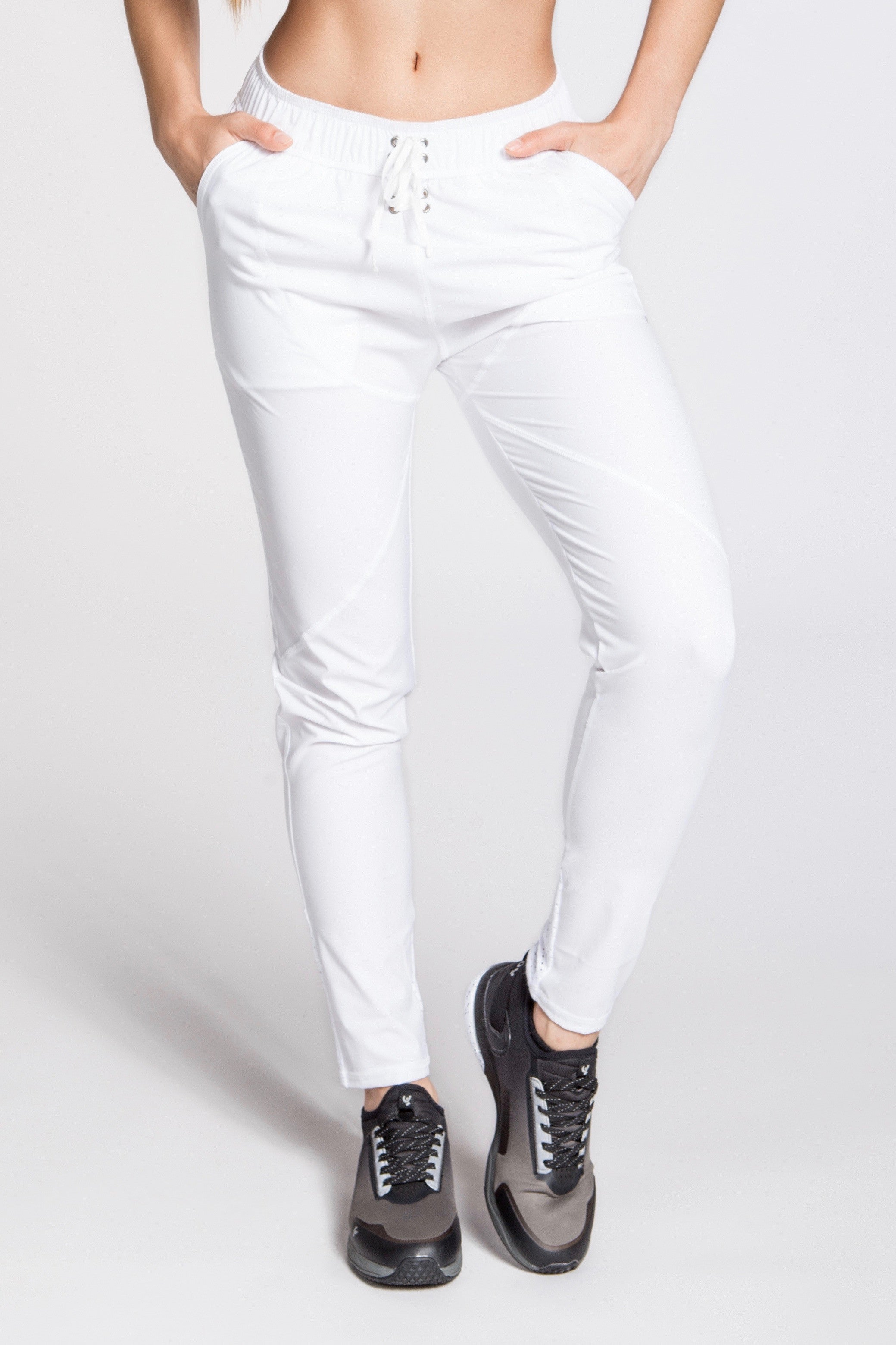 White BPT Ladies Workout Pants