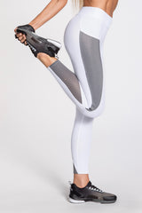 Elektra Leggings - White/Silver/Gray