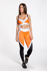 Flexy Feline Leggings - Black/Orange/White