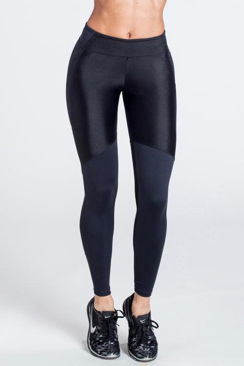 Bad Boned Legging - Black / Leopard Stripe