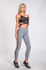 Nikita Combat Leggings - Heather Gray/ Silver